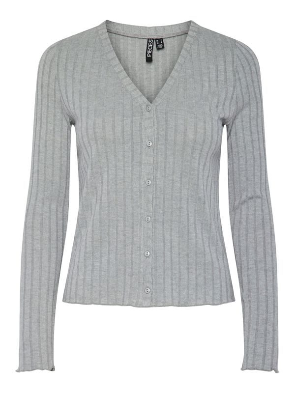 PIECES PIECES Kardigan 'PCIRIS'  siva melange