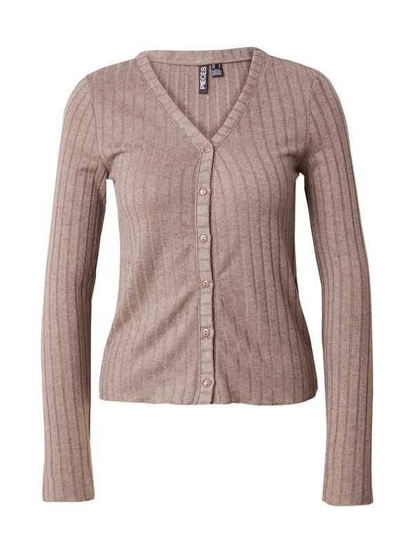 PIECES PIECES Kardigan 'PCIRIS'  smeđa melange