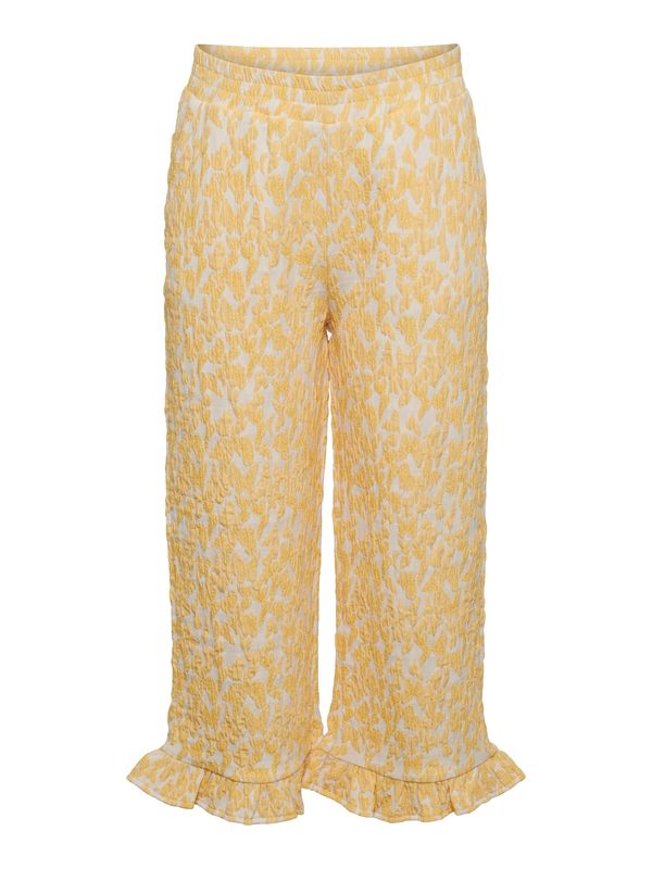 Pieces Kids Pieces Kids Hlače 'Maya'  žuta / bijela