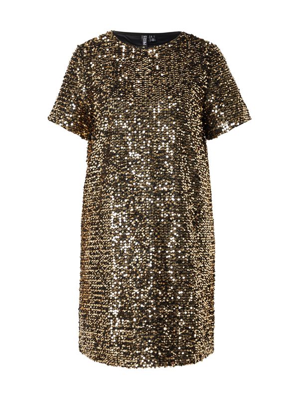 PIECES PIECES Koktel haljina 'PCSERENA'  zlatna / crna