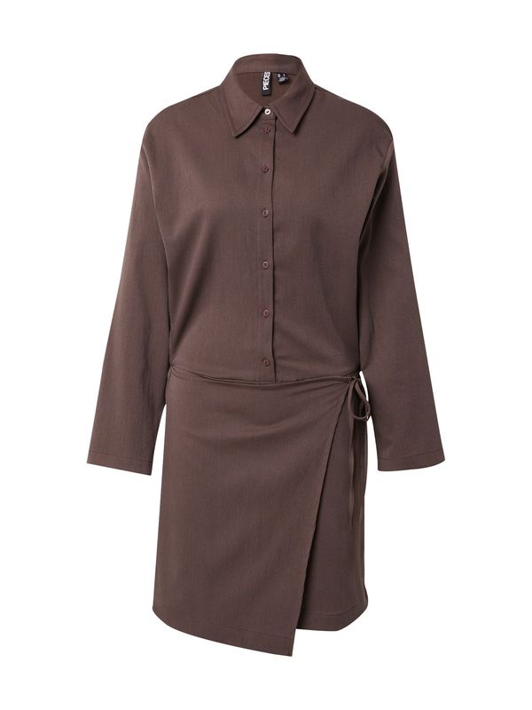 PIECES PIECES Košulja haljina 'PCNALILA'  tamno smeđa