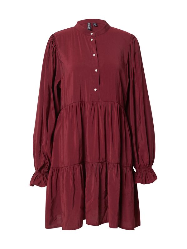 PIECES PIECES Košulja haljina 'PCNESSA'  boja vina