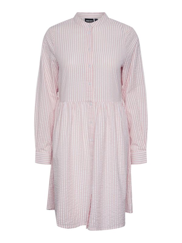PIECES PIECES Košulja haljina 'SALLY'  svijetloroza / bijela