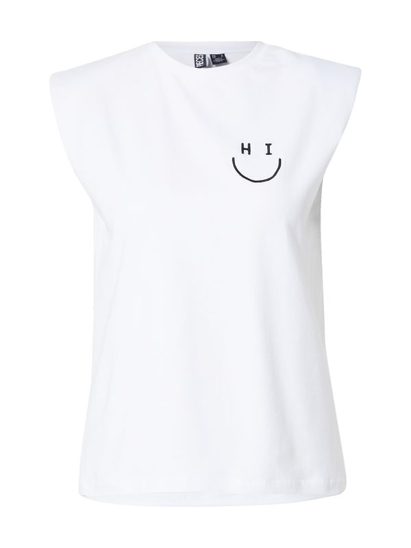 PIECES PIECES Majica  crna / bijela