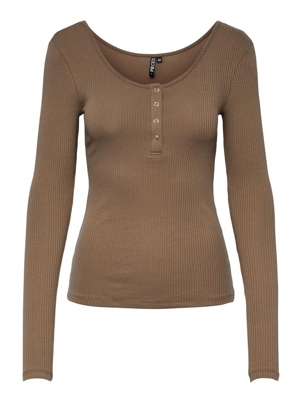 PIECES PIECES Majica 'Kitte'  smeđa