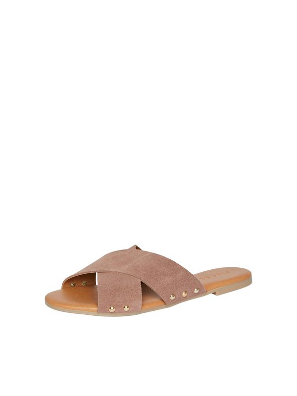 PIECES PIECES Natikače s potpeticom 'Vuma'  kestenjasto smeđa / zlatna