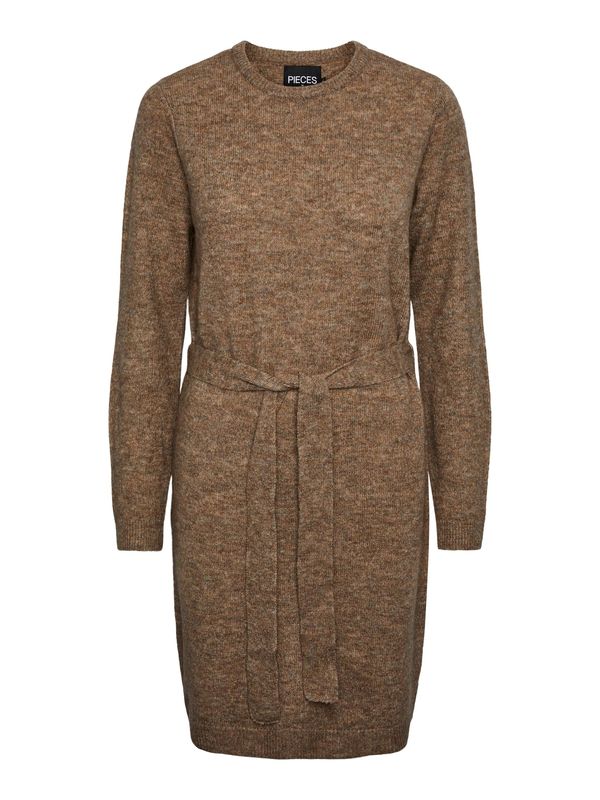 PIECES PIECES Pletena haljina 'Juliana'  smeđa melange
