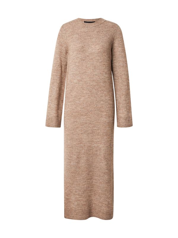 PIECES PIECES Pletena haljina  svijetlosmeđa
