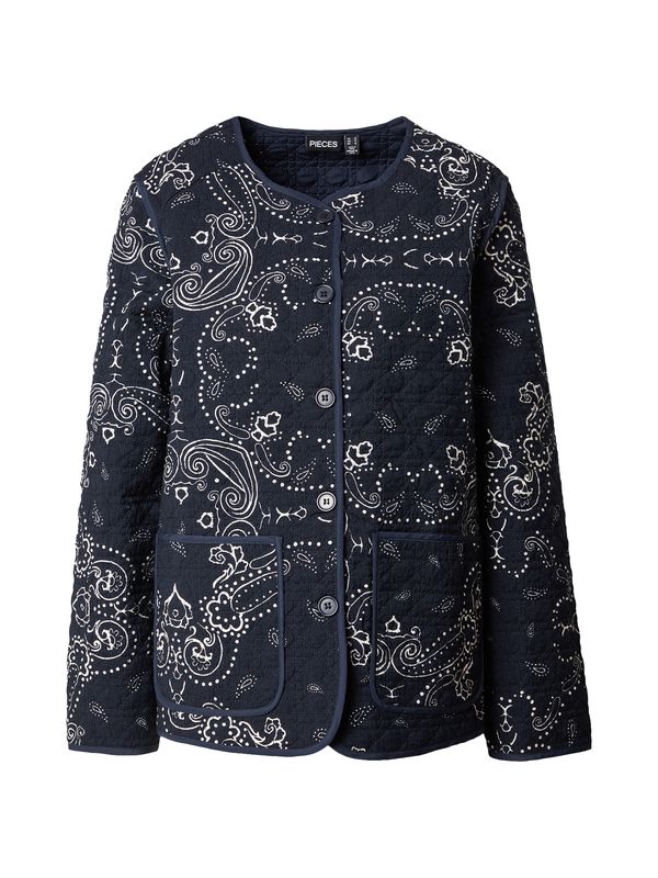 PIECES PIECES Prijelazna jakna  noćno plava / bijela