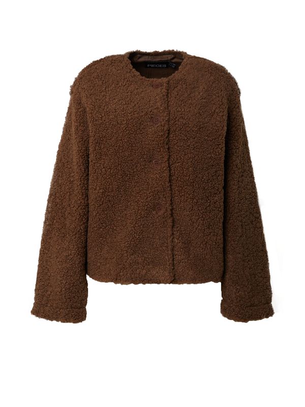 PIECES PIECES Prijelazna jakna 'PCAUBA'  čokolada