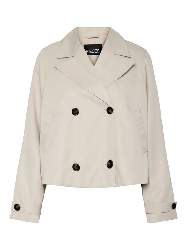 PIECES PIECES Prijelazni kaput 'PCSCARLETT'  bež siva