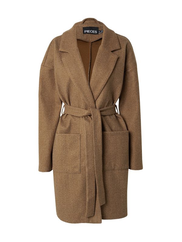 PIECES PIECES Prijelazni kaput  smeđa melange