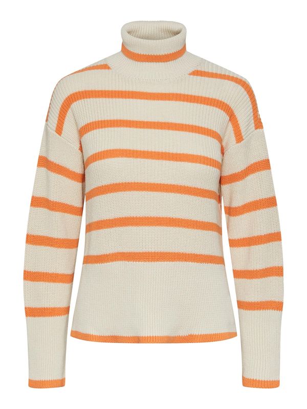 PIECES PIECES Pulover 'June'  boja pijeska / narančasta