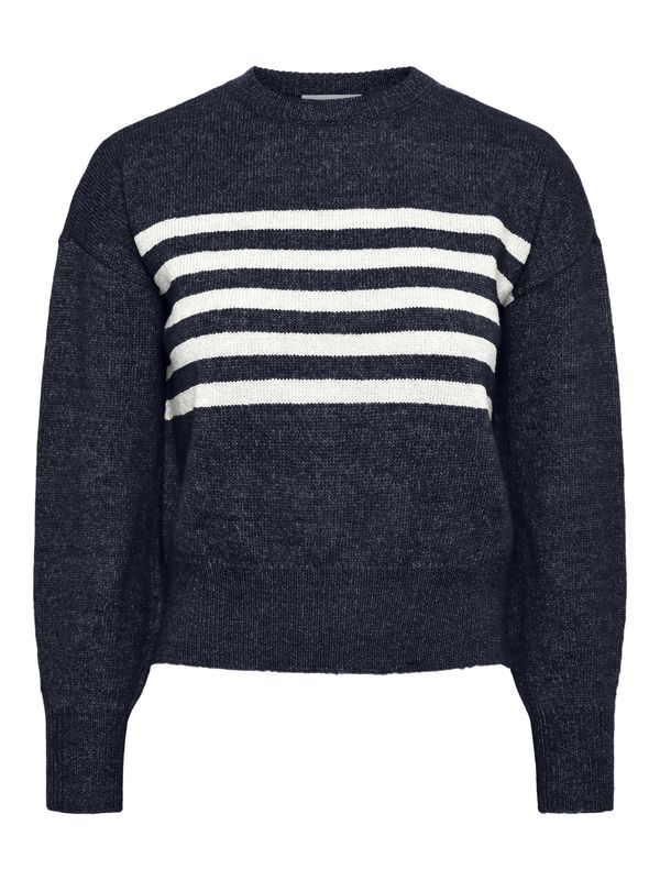 PIECES PIECES Pulover 'JUTA'  noćno plava / bijela