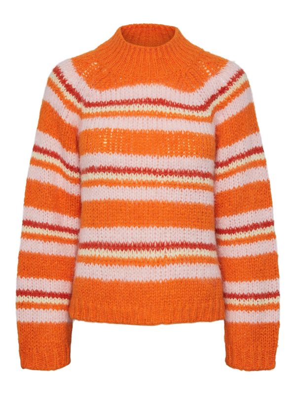 PIECES PIECES Pulover  pastelno ljubičasta / narančasta / hrđavo crvena / vuneno bijela