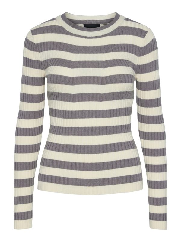 PIECES PIECES Pulover 'PCCRISTA'  siva / prljavo bijela