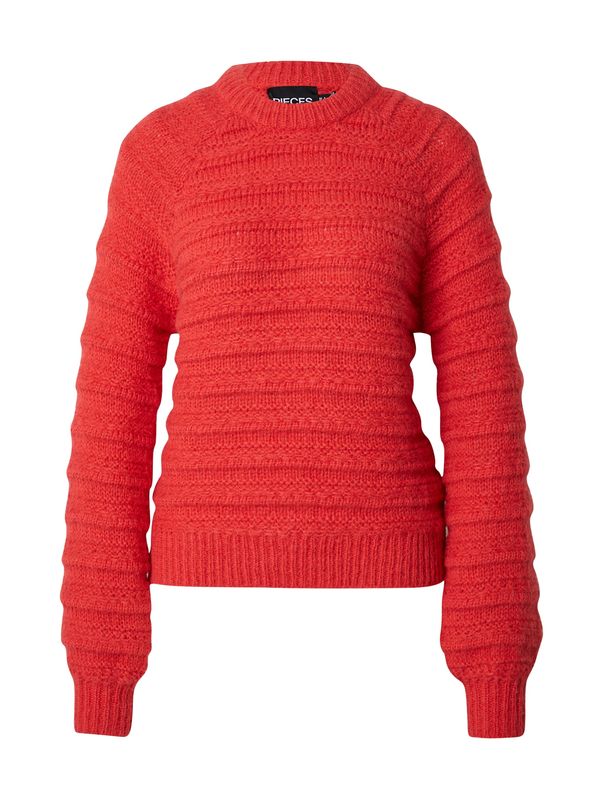 PIECES PIECES Pulover 'PCJAYDA'  crvena