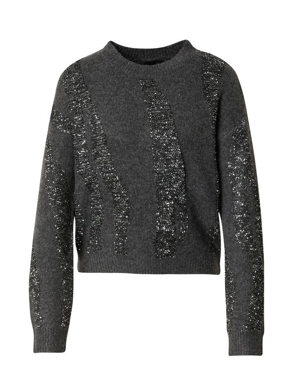 PIECES PIECES Pulover 'PCRADA'  srebrno siva / tamo siva