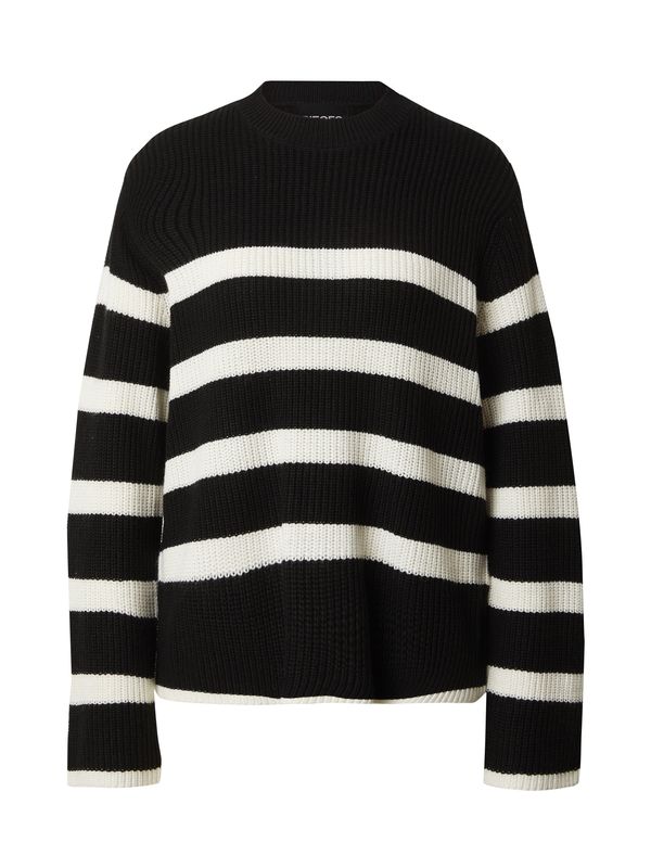 PIECES PIECES Pulover 'Sabina'  crna / bijela