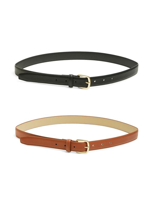 PIECES PIECES Remen 'PCOLINE'  konjak / crna