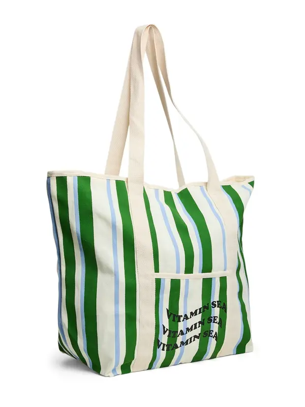 PIECES PIECES Shopper torba 'PCPANNA'  boja pijeska / svijetloplava / zelena / menta