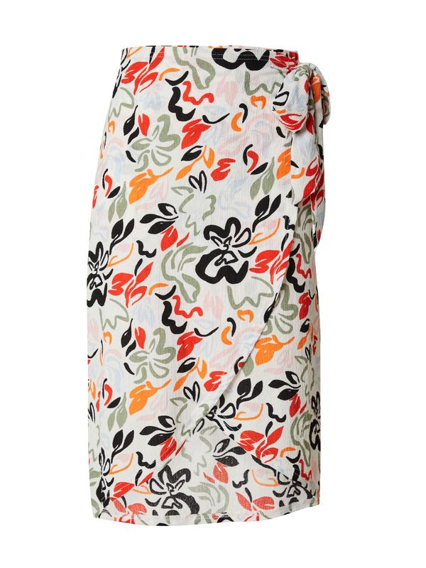 PIECES PIECES Suknja 'LUNA'  tamno zelena / narančasta / crna / prljavo bijela