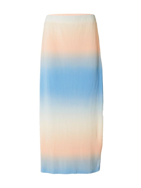 PIECES PIECES Suknja 'PCARTIMIS'  boja pijeska / svijetloplava