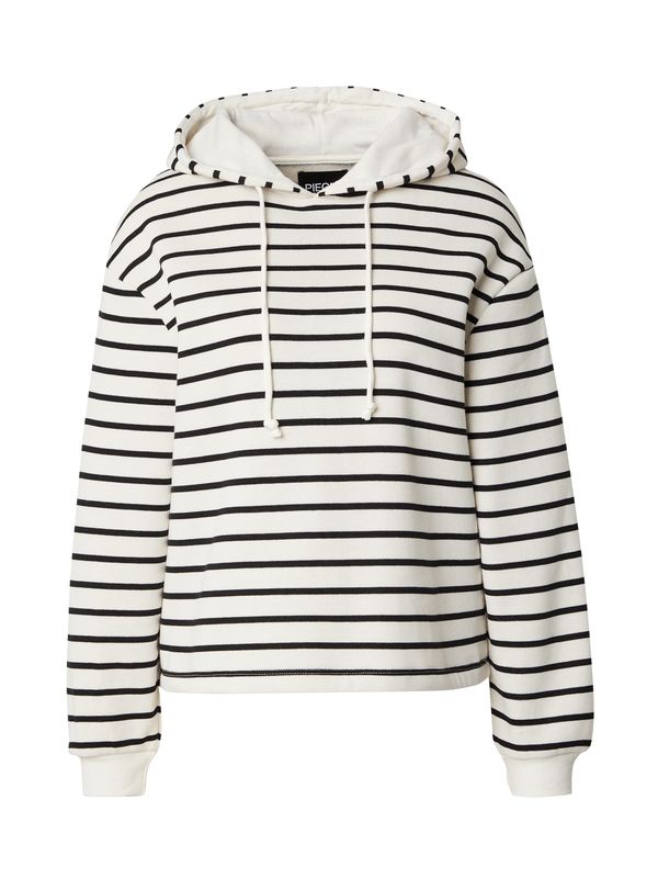 PIECES PIECES Sweater majica 'Chilli'  crna / bijela