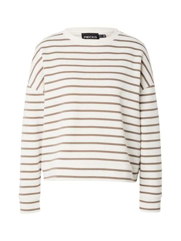 PIECES PIECES Sweater majica 'PCChilli'  brokat / bijela