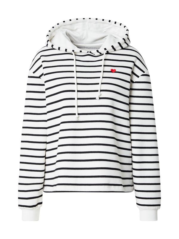 PIECES PIECES Sweater majica 'PCCHILLI'  crna / bijela