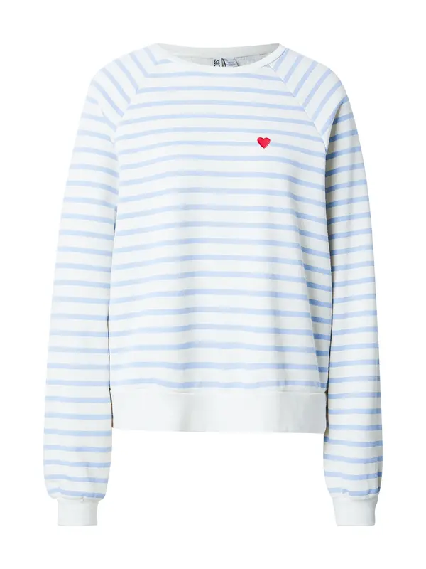 PIECES PIECES Sweater majica 'PCGRETA'  svijetloplava / crvena / bijela