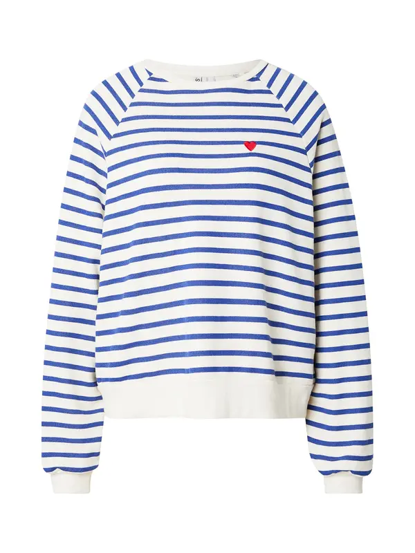 PIECES PIECES Sweater majica 'PCGRETA'  tamno plava / bijela