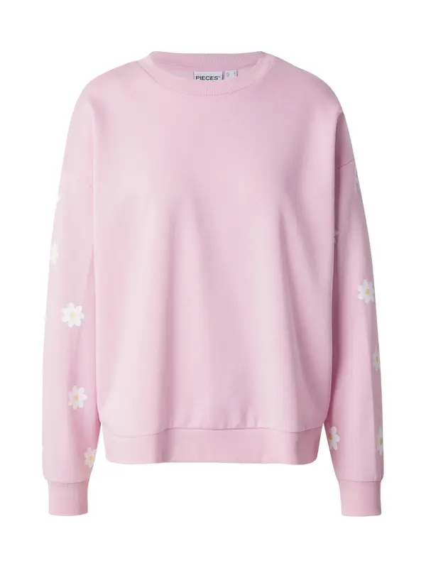 PIECES PIECES Sweater majica 'PCKALINKA'  narančasto žuta / roza / bijela