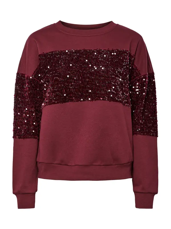 PIECES PIECES Sweater majica 'PCNANCY'  boja vina