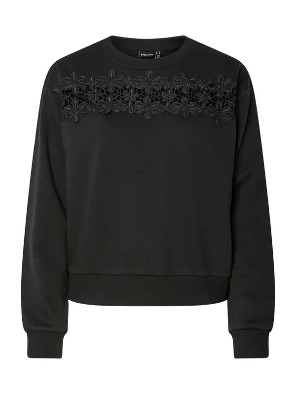PIECES PIECES Sweater majica 'PCRITALA'  crna