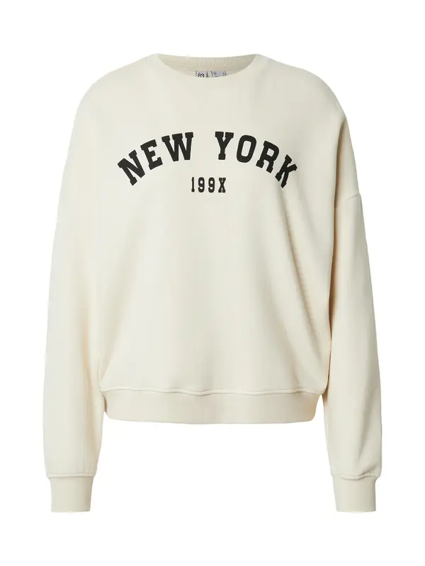PIECES PIECES Sweater majica 'PCTAMY'  bež / crna
