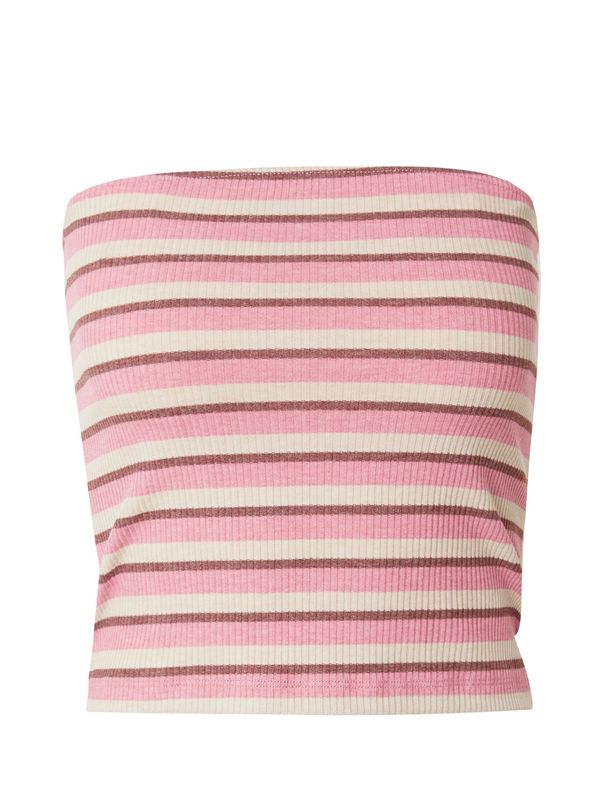 PIECES PIECES Top 'PCKARLEE'  svijetlosiva / svijetloroza / karmin crvena