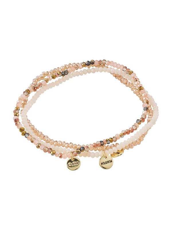Pilgrim Pilgrim Narukvica 'Indigo'  boja pijeska / cappuccino / zlatna / prljavo roza