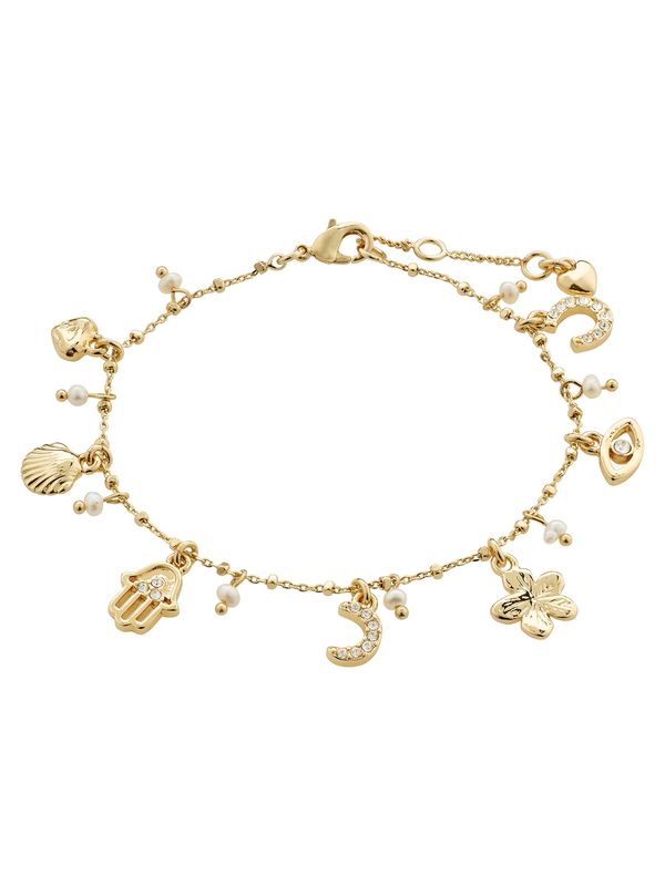 Pilgrim Pilgrim Narukvica 'PRUCENCE'  zlatna / prozirna / biserno bijela