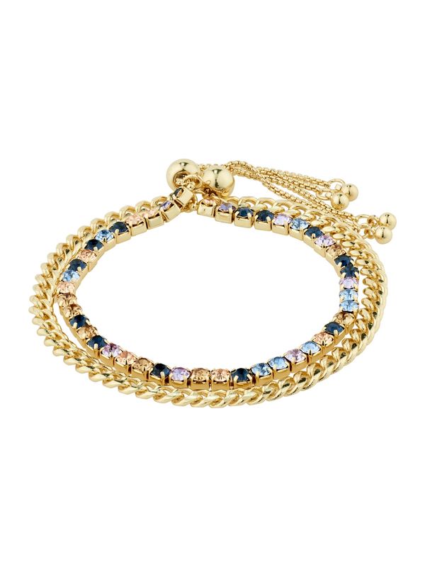 Pilgrim Pilgrim Narukvica 'Reign'  plava / pastelno plava / zlatna / lila