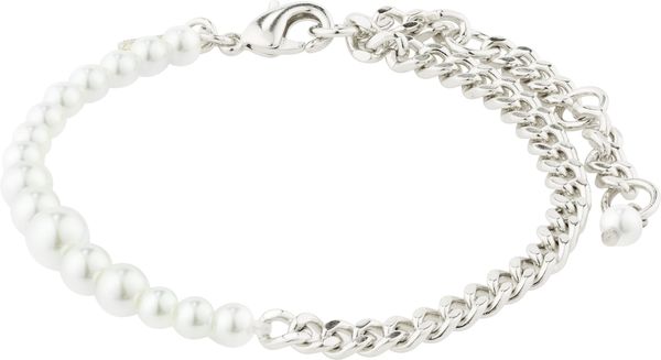 Pilgrim Pilgrim Narukvica 'Relando'  srebro / biserno bijela