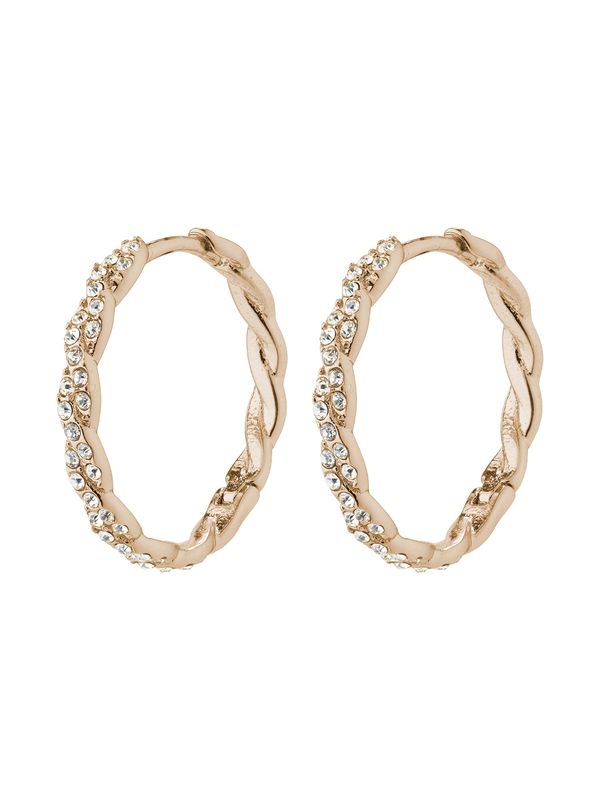 Pilgrim Pilgrim Naušnice 'Ezo'  rozo zlatna / prozirna