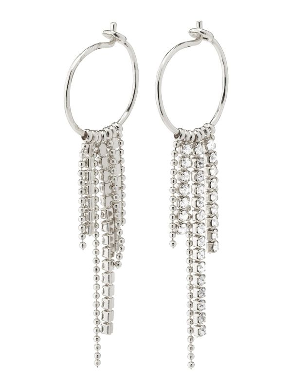 Pilgrim Pilgrim Naušnice 'Maja'  srebro / prozirna