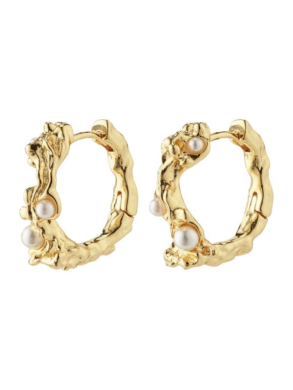 Pilgrim Pilgrim Naušnice 'RAELYNN'  zlatna / biserno bijela