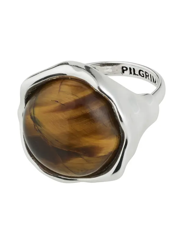 Pilgrim Pilgrim Prsten 'Sense'  smeđa melange / srebro