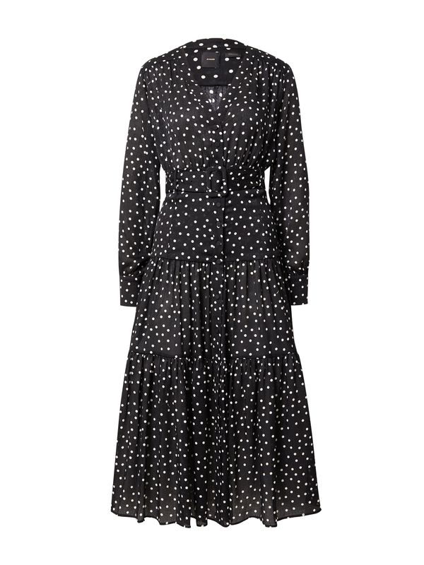 PINKO PINKO Košulja haljina 'ISOMETRIA'  crna / bijela