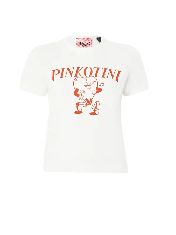 PINKO PINKO Majica 'INTENSO'  narančasto crvena / bijela