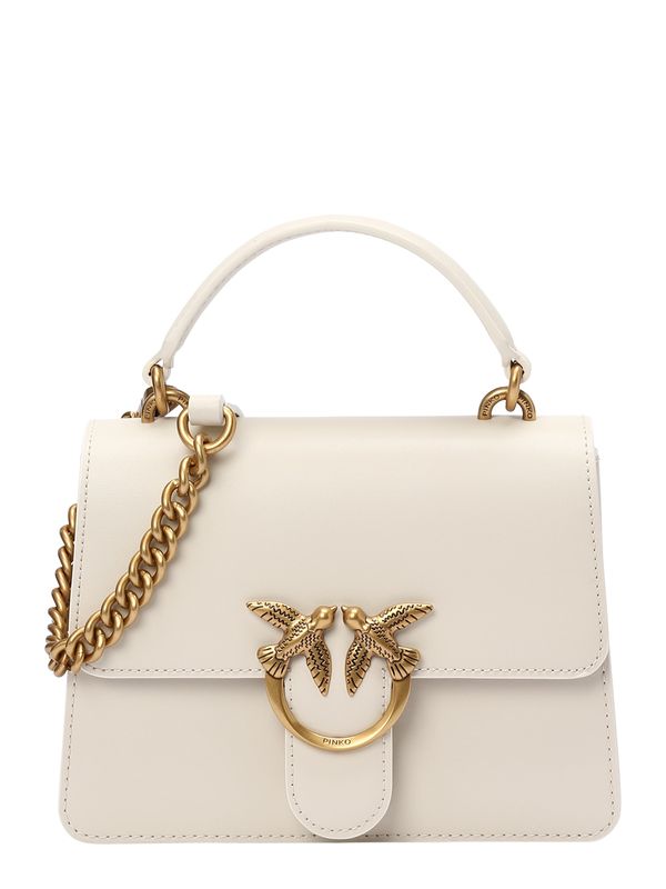 PINKO PINKO Ručna torbica 'LOVE ONE'  zlatna / vuneno bijela