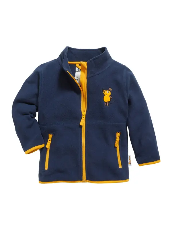 PLAYSHOES PLAYSHOES Flis jakna 'DIE MAUS'  morsko plava / šafran / crna