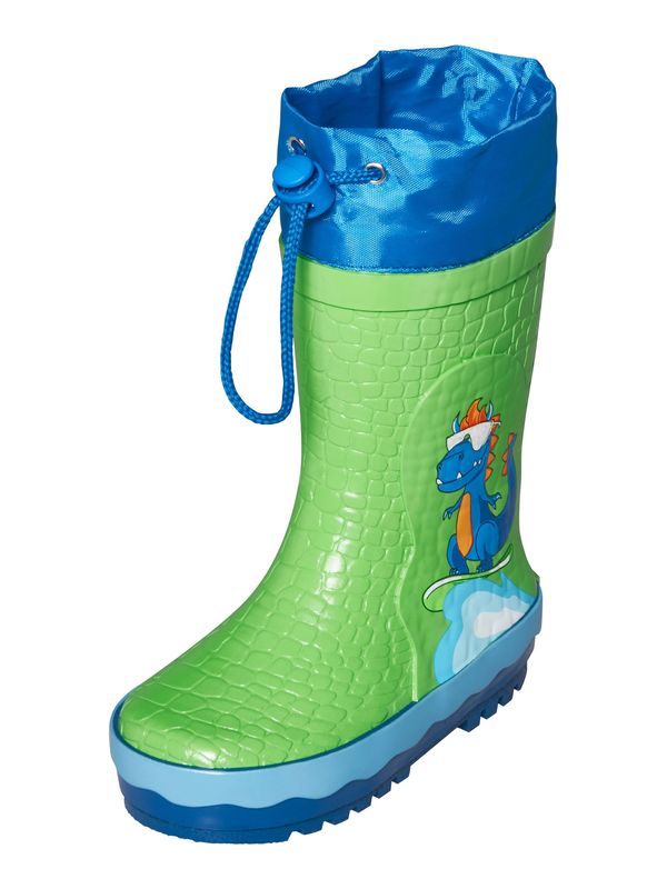 PLAYSHOES PLAYSHOES Gumene čizme 'Dino'  plava / limeta / narančasta